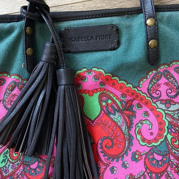 Isabella Fiore colorful tote bag - Picture 2 of 7